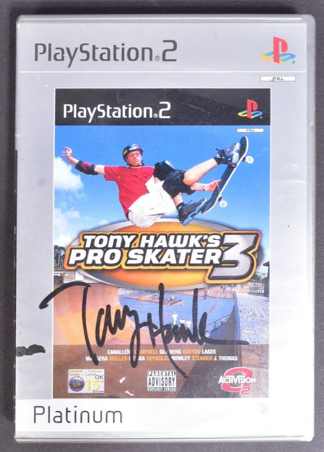 TONY HAWK - SKATEBOARDED - AUTOGRAPHED PS2 PROSKATER 3 GAME