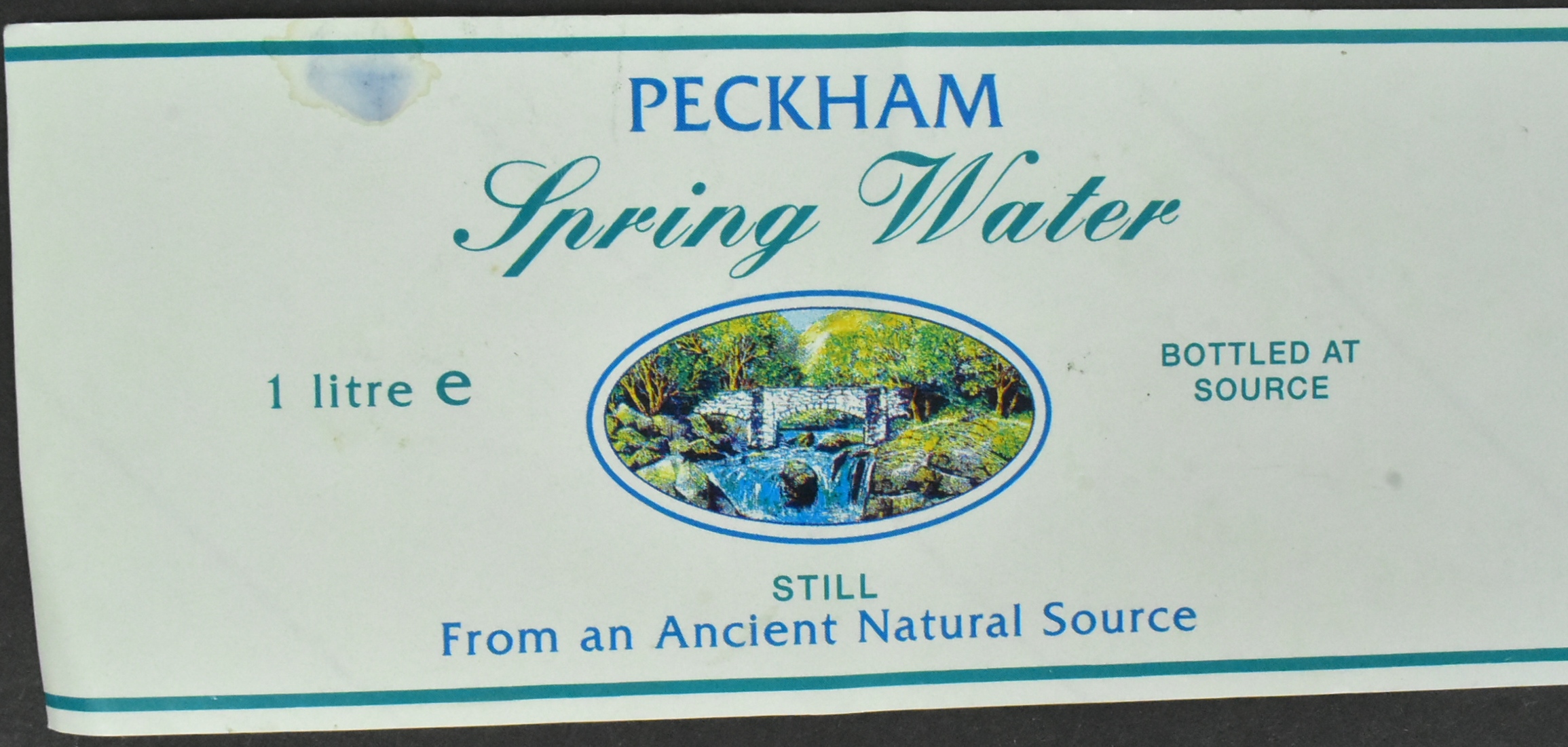 ONLY FOOLS & HORSES - PRODUCTION USED PECKHAM SPRING WATER LABEL - Image 2 of 5