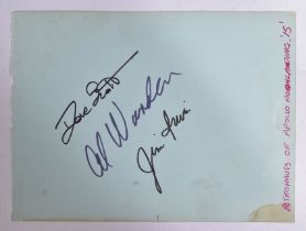 APOLLO 15 AUTOGRAPHS - SCOTT, WORDEN & IRWIN