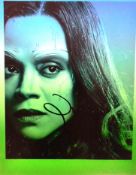 ZOE SALDANA - GUARDIANS OF THE GALAXY - SIGNED 8X10" - AFTAL