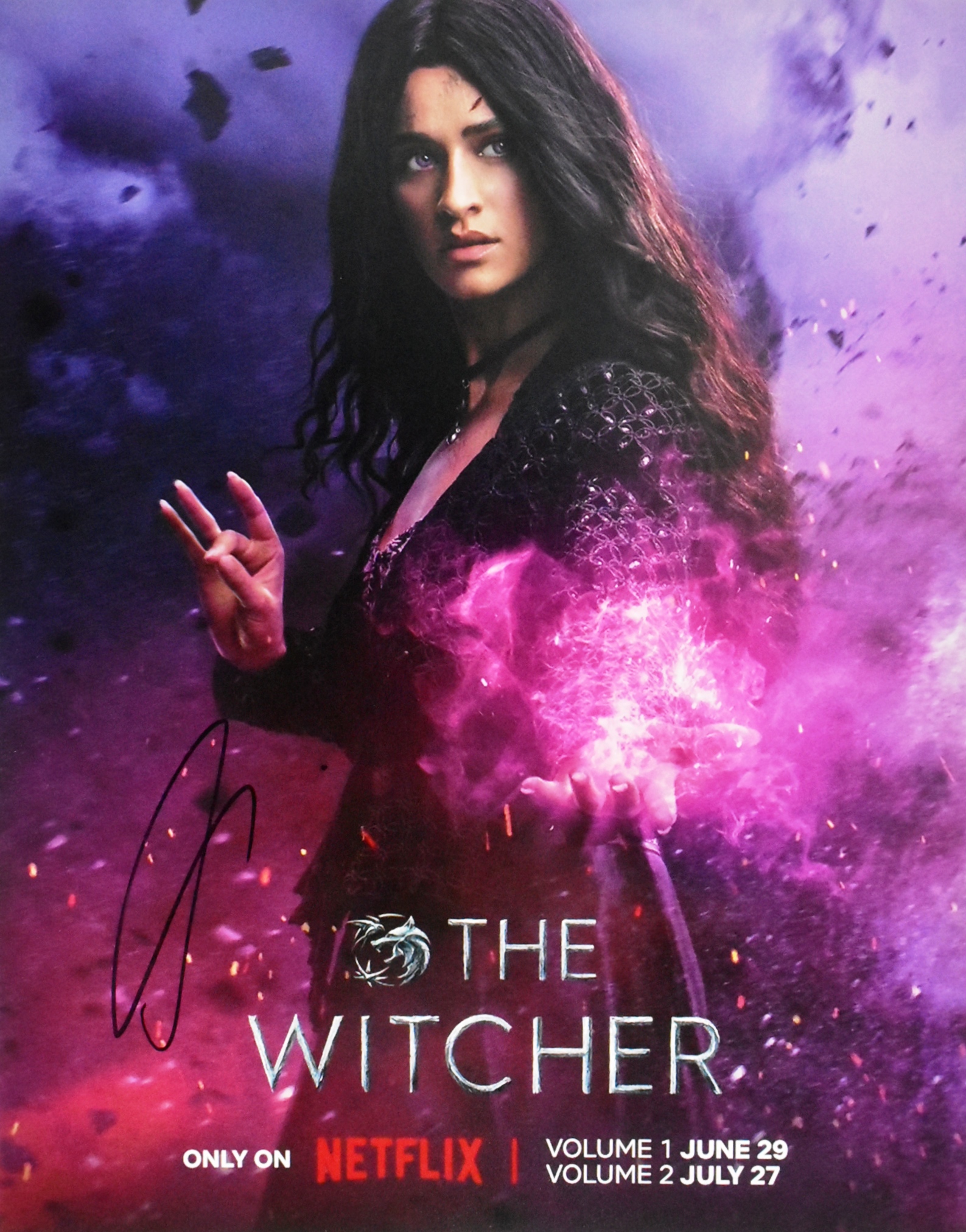 ANYA CHALOTRA - THE WITCHER - SIGNED 8X10" PHOTO - AFTAL
