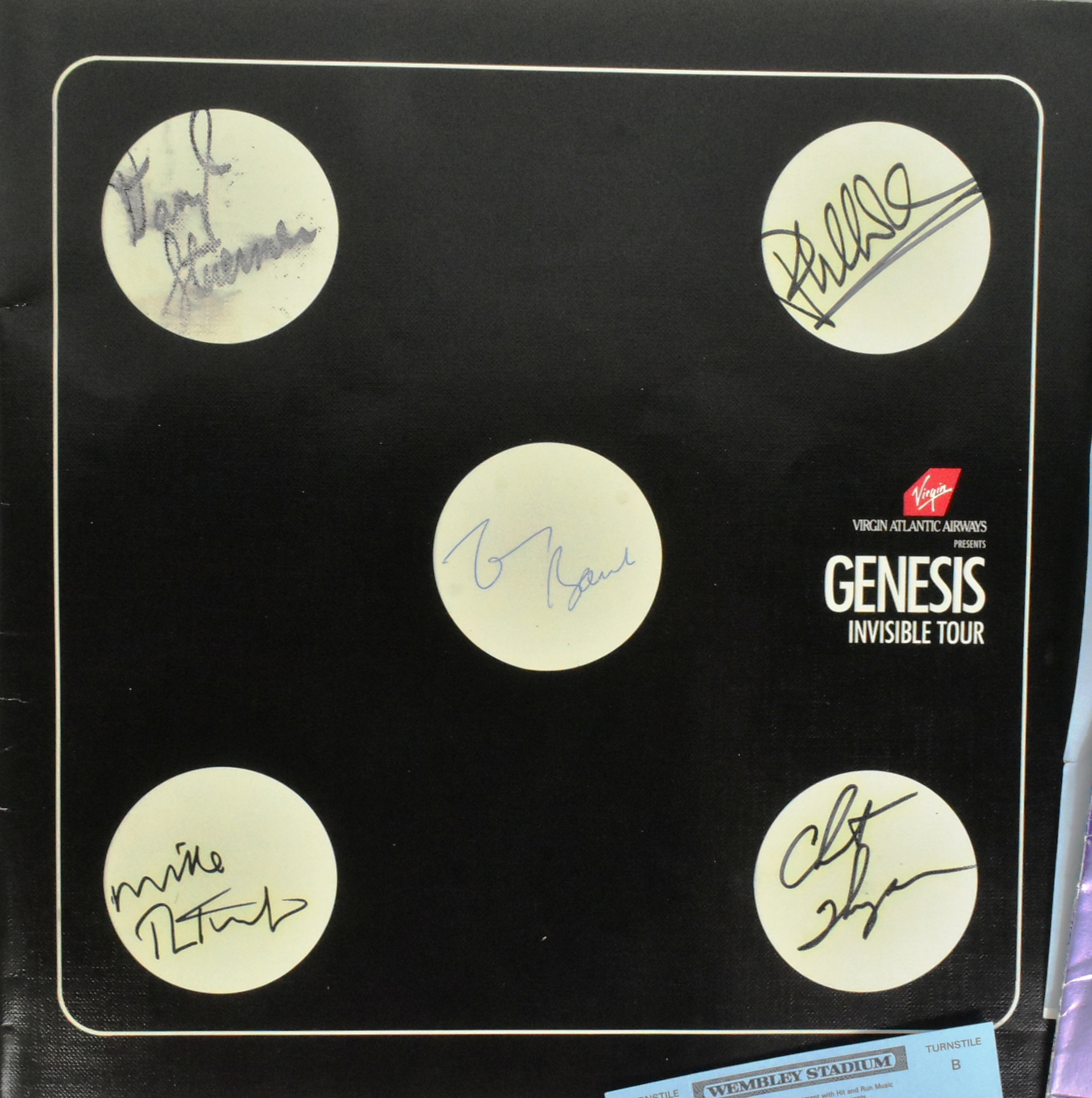 GENESIS - FULL BAND SIGNED 'INVISIBLE TOUR' PROGRAMME - Image 2 of 9