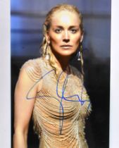 SHARON STONE - AUTOGRAPHED 8X10" PHOTO - ACOA AUTHENTICATED