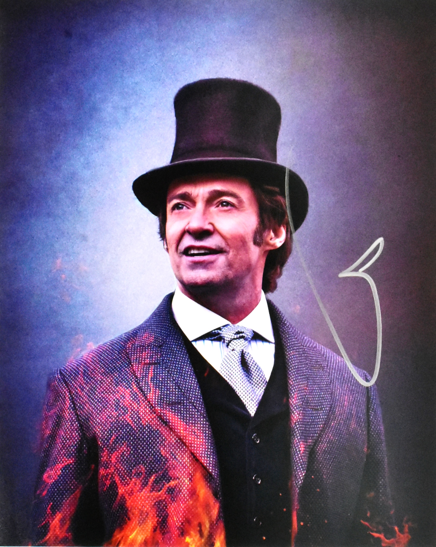 HUGH JACKMAN - THE GREATEST SHOWMAN - SIGNED 8X10" - AFTAL