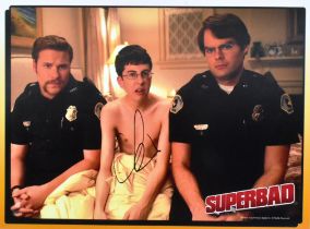 CHRISTOPHER MINTZ - SUPERBAD - SIGNED 16X12" PHOTO - AFTAL