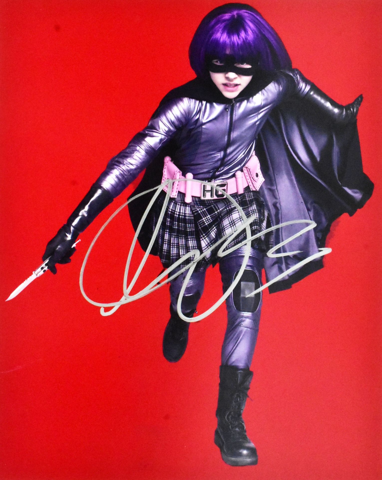 CHLOE GRACE MORETZ - KICK ASS - SIGNED 8X10" PHOTO - AFTAL