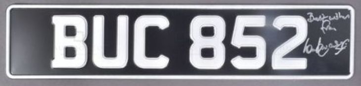 DAD'S ARMY (BBC SITCOM) - SIGNED JONES' VAN NUMBER PLATE