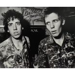 THE CLASH - MICK JONES & PAUL SIMONON - SIGNED 8X10" PHOTO - ACOA