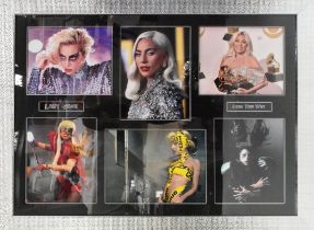 LADY GAGA - LARGE AUTOGRAPH FRAMED DISPLAY