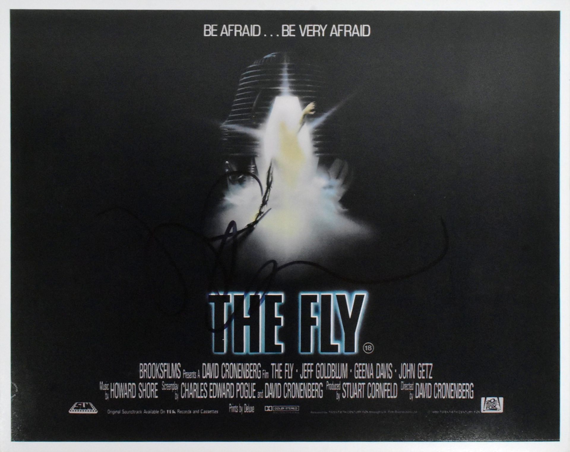 JEFF GOLDBLUM - THE FLY (1986) - SIGNED 8X10" PHOTO - AFTAL