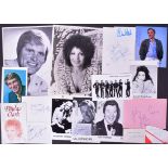 MUSICIANS / SINGERS - AUTOGRAPHS - COLLECTION OF SIGNED PIECES