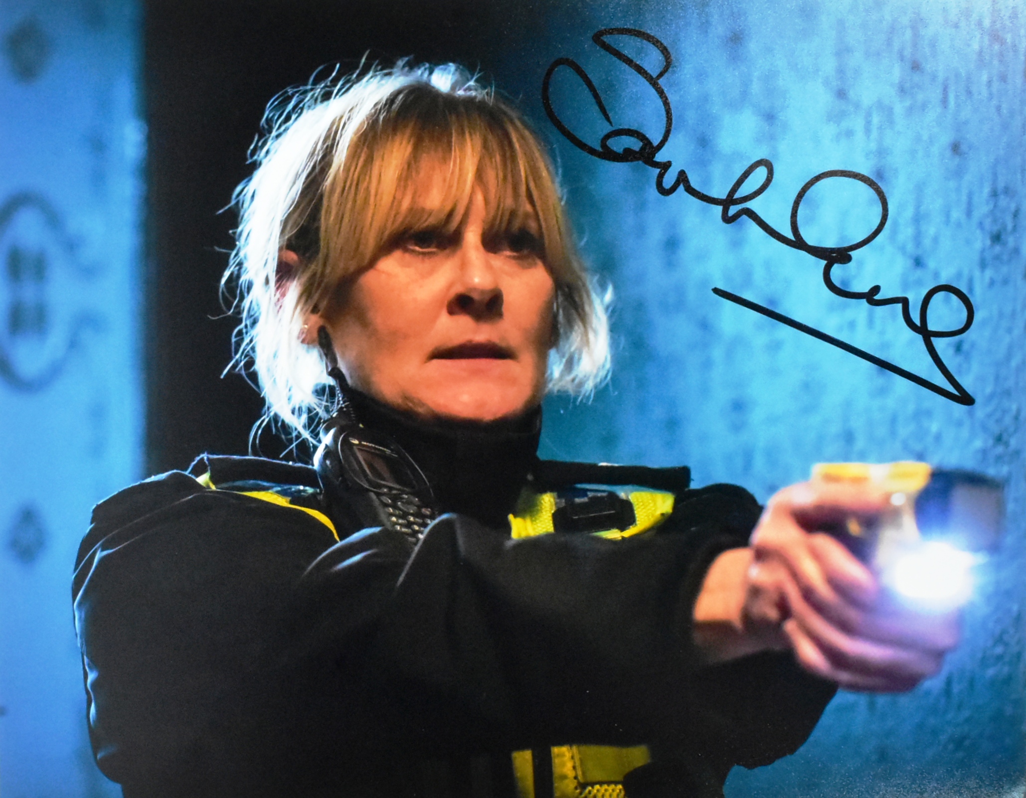 SARAH LANCASHIRE - HAPPY VALLEY - SIGNED 8X10" PHOTO - AFTAL