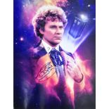 DOCTOR WHO - COLIN BAKER - SIGNED 16X12" COLOUR PHOTO