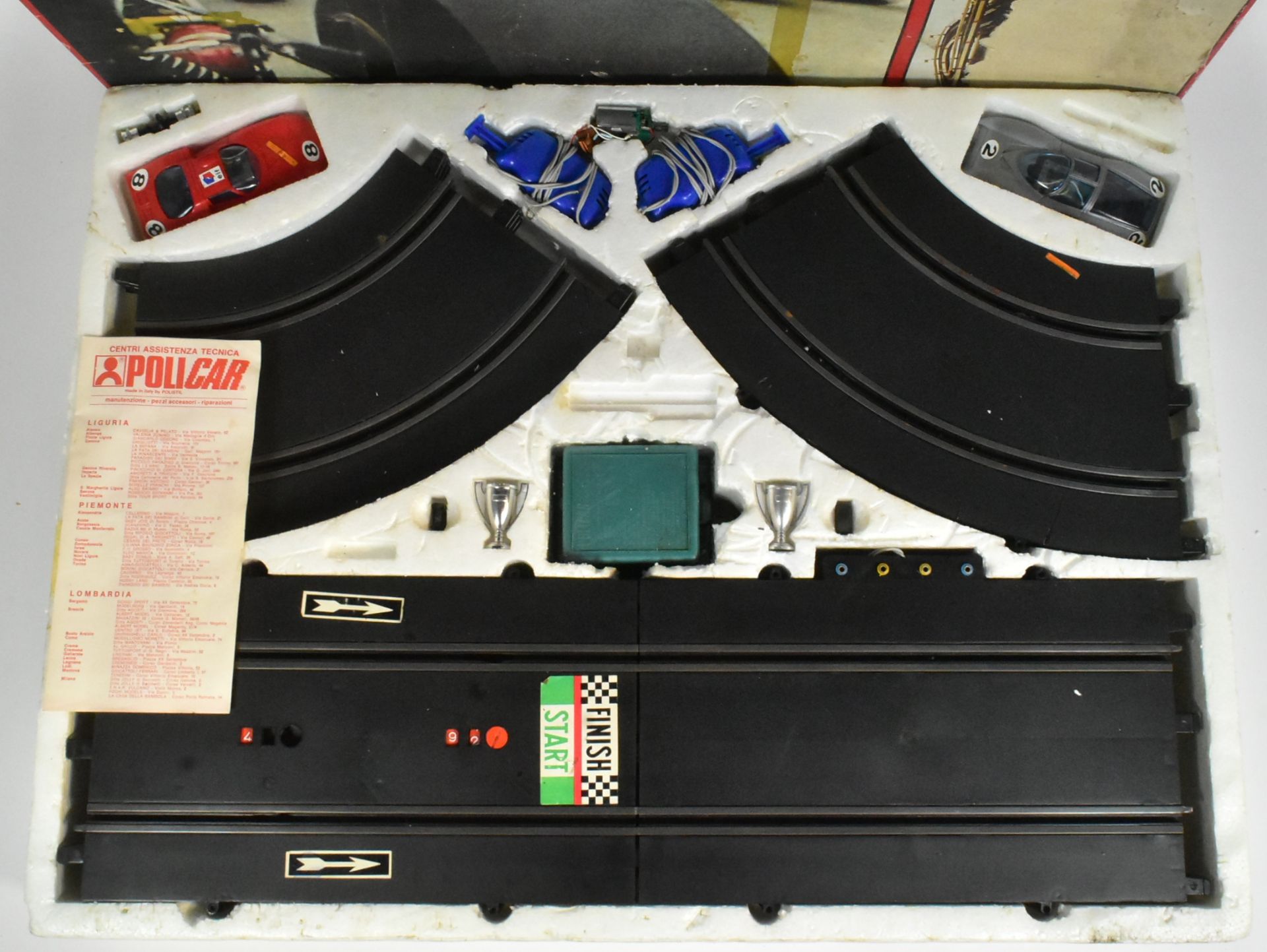 ITALIAN SCALEXTRIC - VINTAGE POLICAR SLOT CAR RACING SET - Image 2 of 5