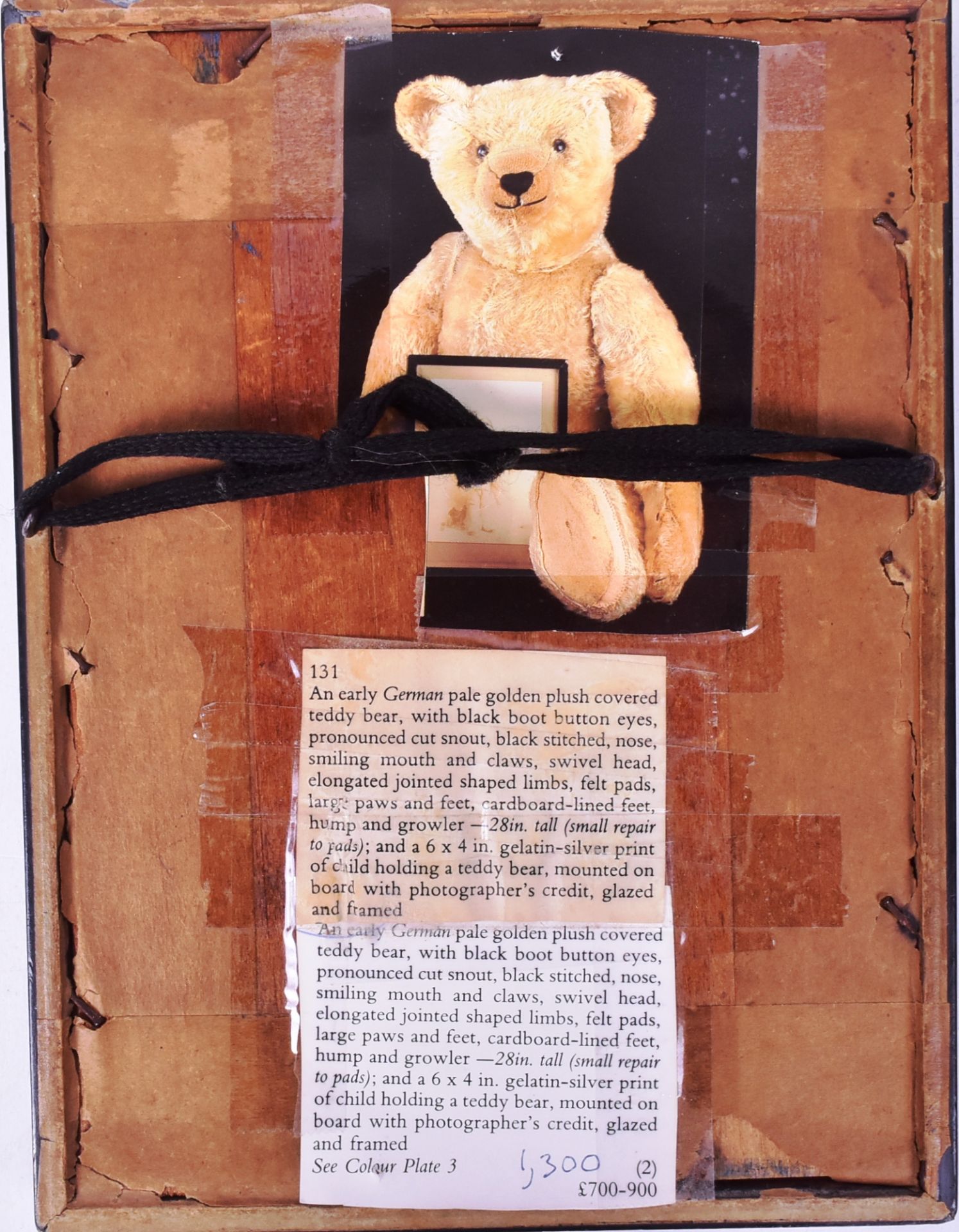 TEDDY BEAR - LARGE EARLY GERMAN MOHAIR TEDDY BEAR - Image 8 of 8