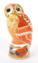 WORCESTER - PORCELAIN TAWNY OWL FIGURE / CANDLE SNUFFER