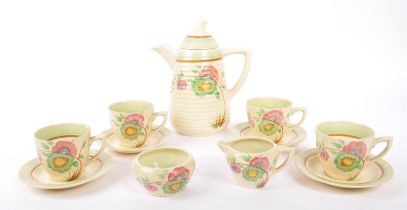 CLARICE CLIFF - 1930S HONEYDEW LYNTON COFFEE SERVICE