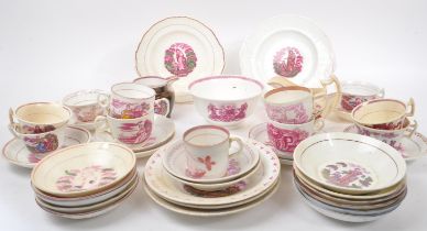 COLLECTION OF 18TH & 19TH CENTURY PORCELAIN CUPS & SAUCERS
