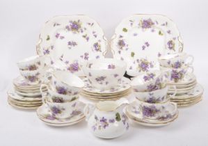 HAMMERSLEY & CO. - EARLY 20TH CENTURY VIOLET TEA SERVICE