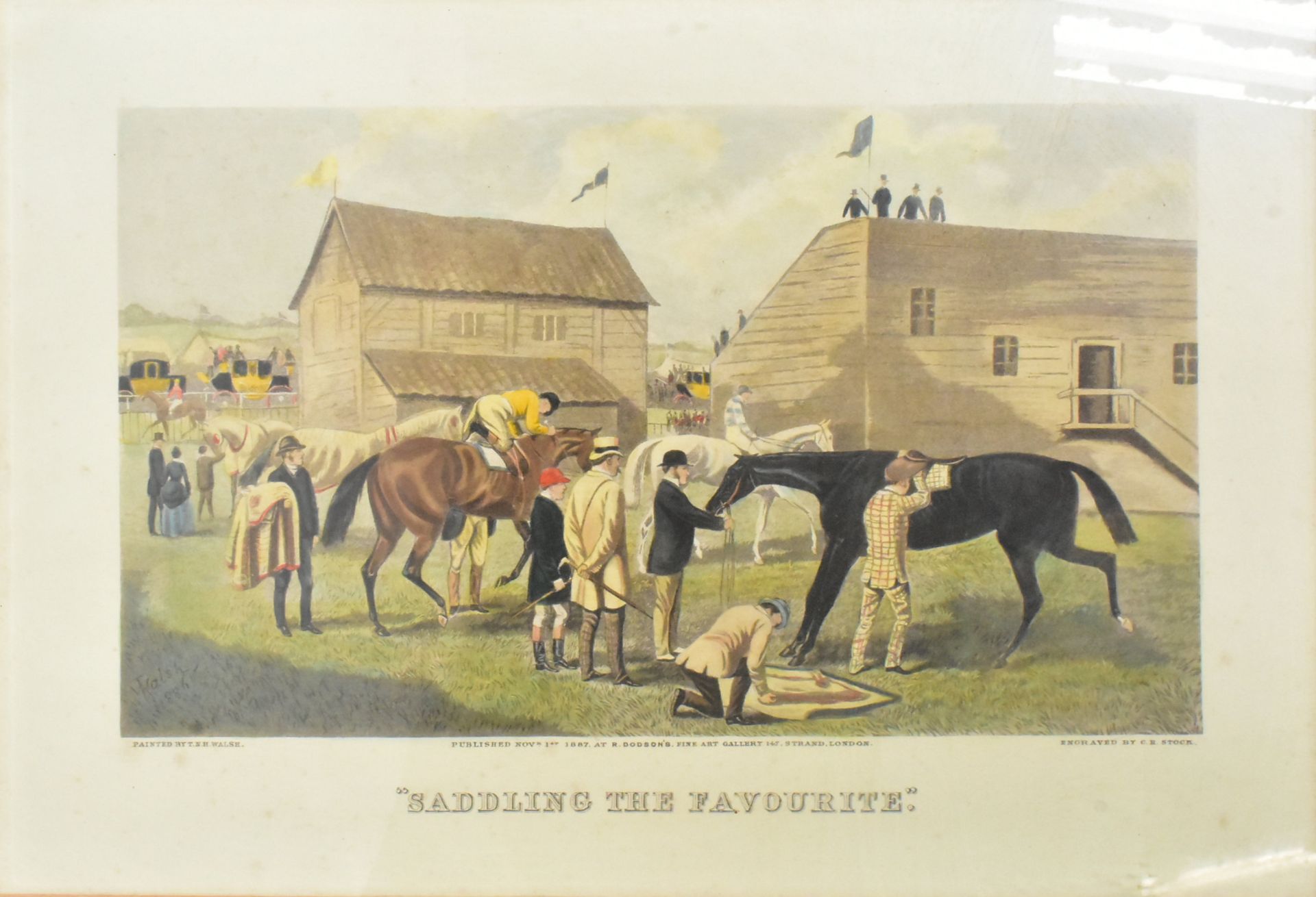 TWO 19TH CENTURY VINTAGE ENGRAVINGS OF HORSE RACING INTEREST - Image 2 of 5