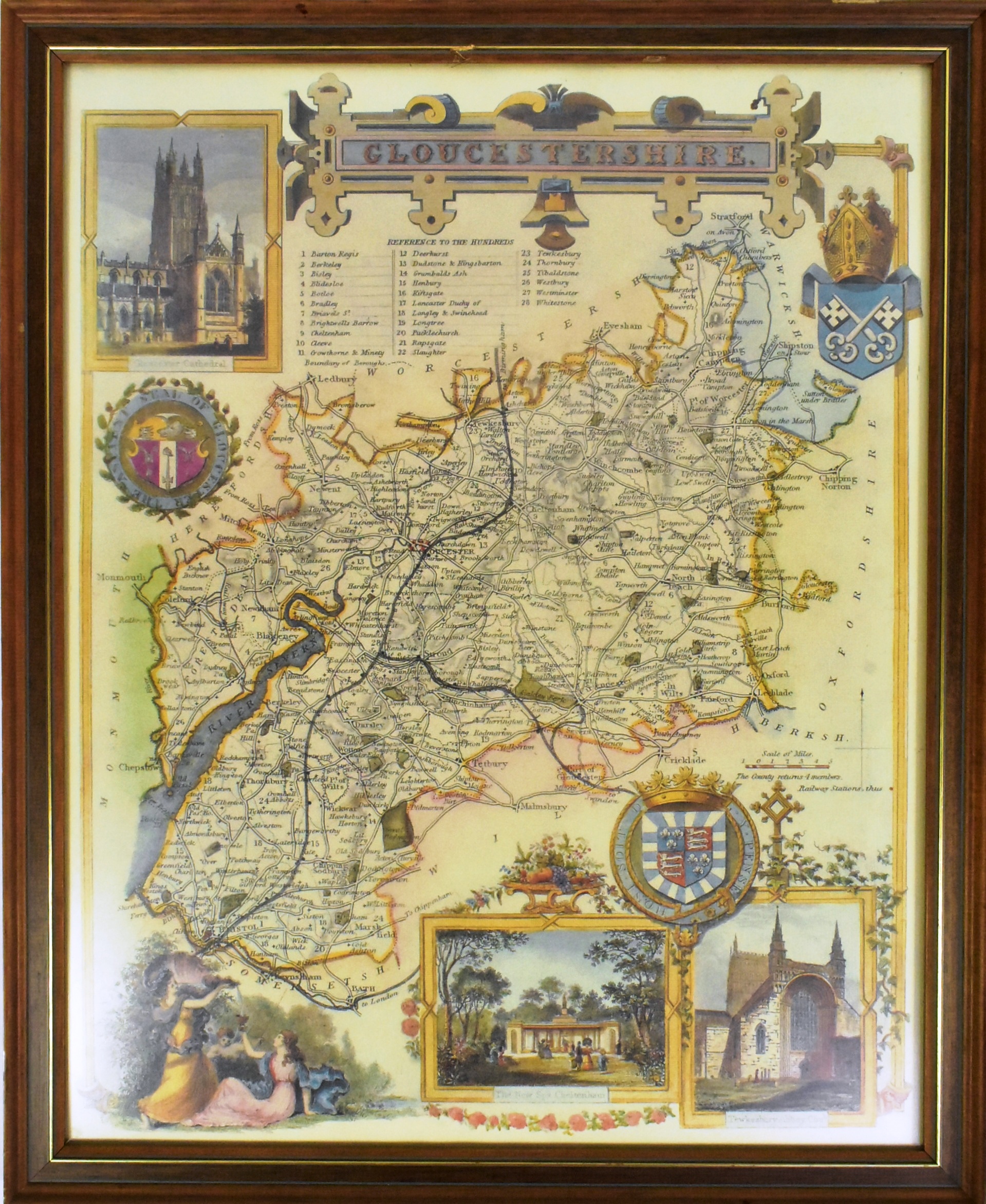 TWO VINTAGE FRAMED MAPS OF SOUTH-WEST INTEREST - Image 2 of 4