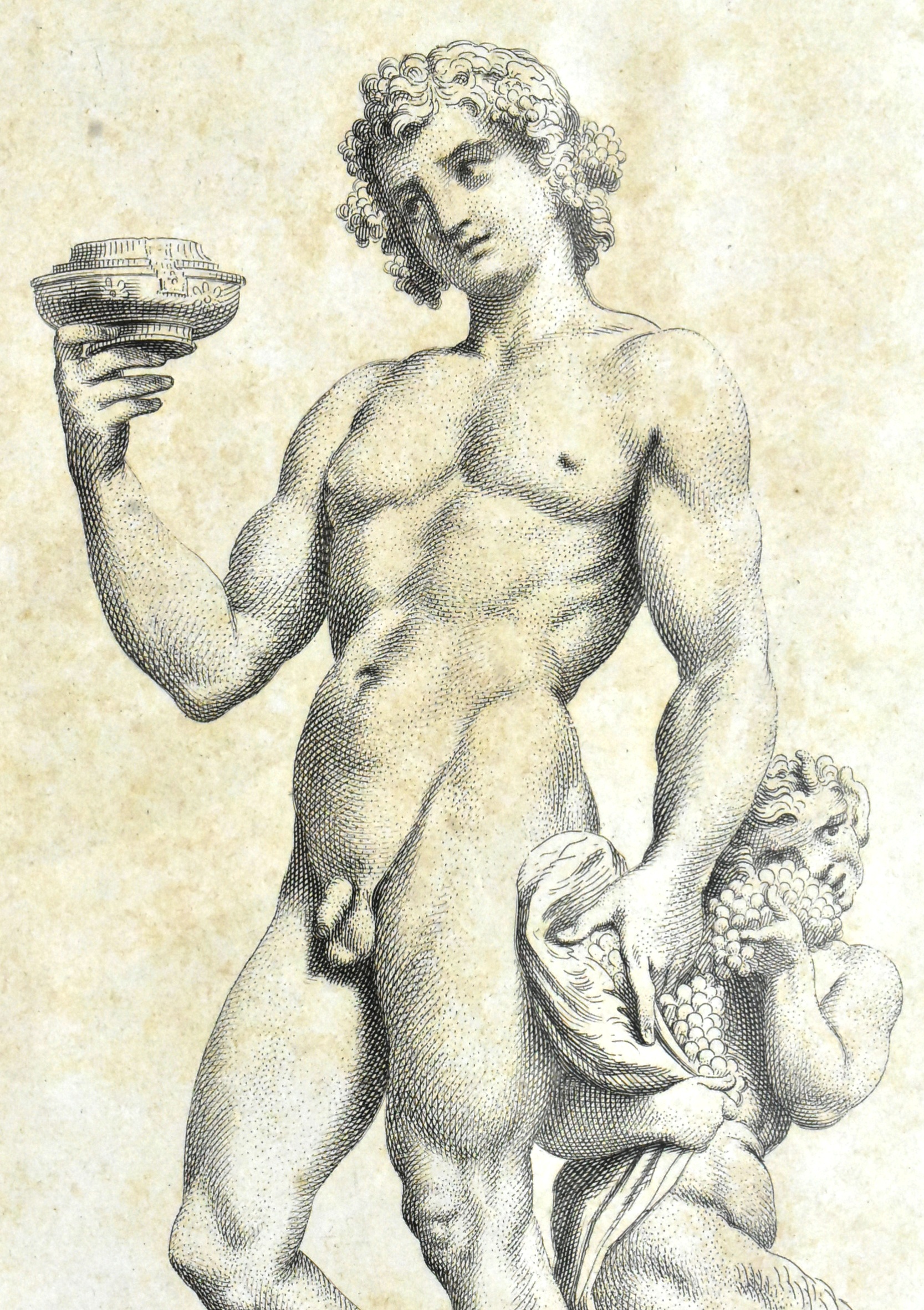 DORIGNY NICOLAS (1658 - 1746) - 'STATUE OF BACCHUS...' - ETCHING - Image 3 of 5