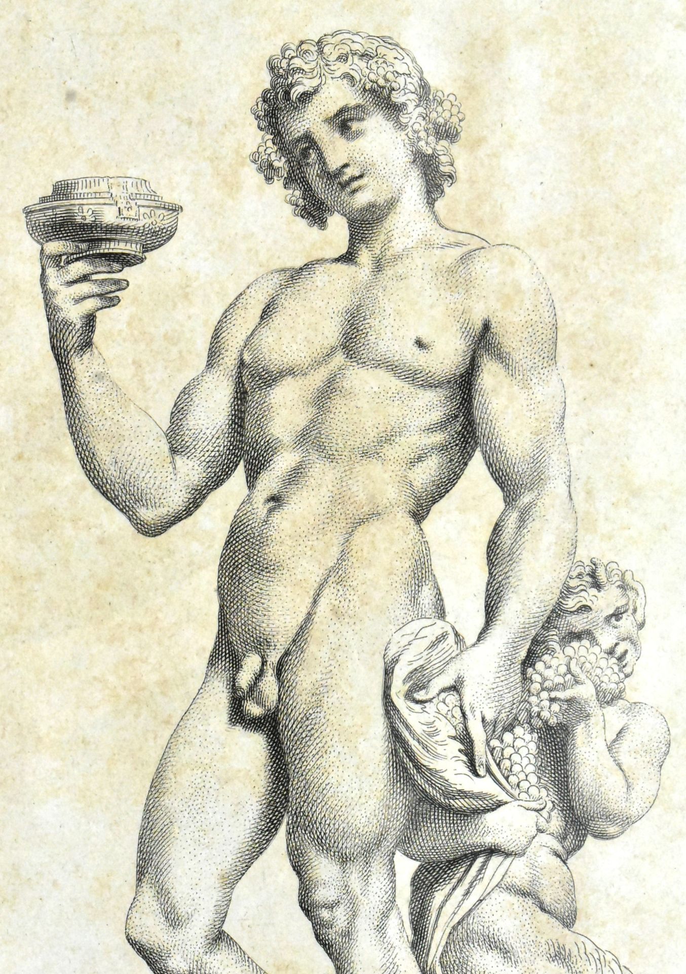 DORIGNY NICOLAS (1658 - 1746) - 'STATUE OF BACCHUS...' - ETCHING - Bild 3 aus 5