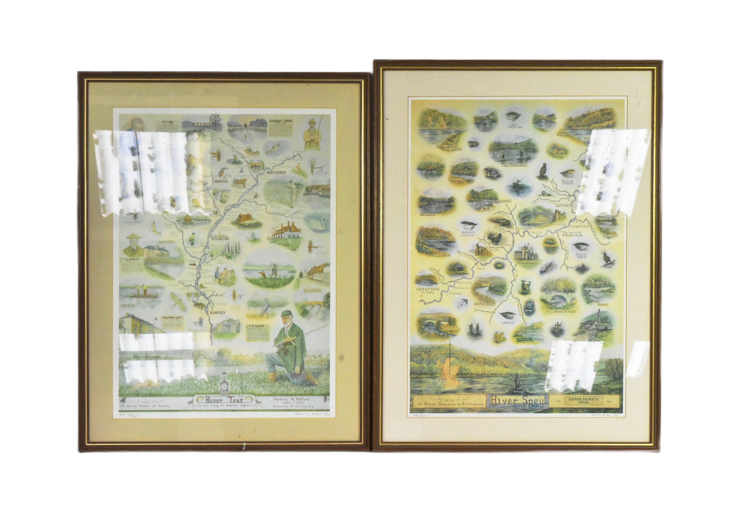 DAVID ELEY - A PAIR OF FRAMED LIMITED EDITION PRINTS