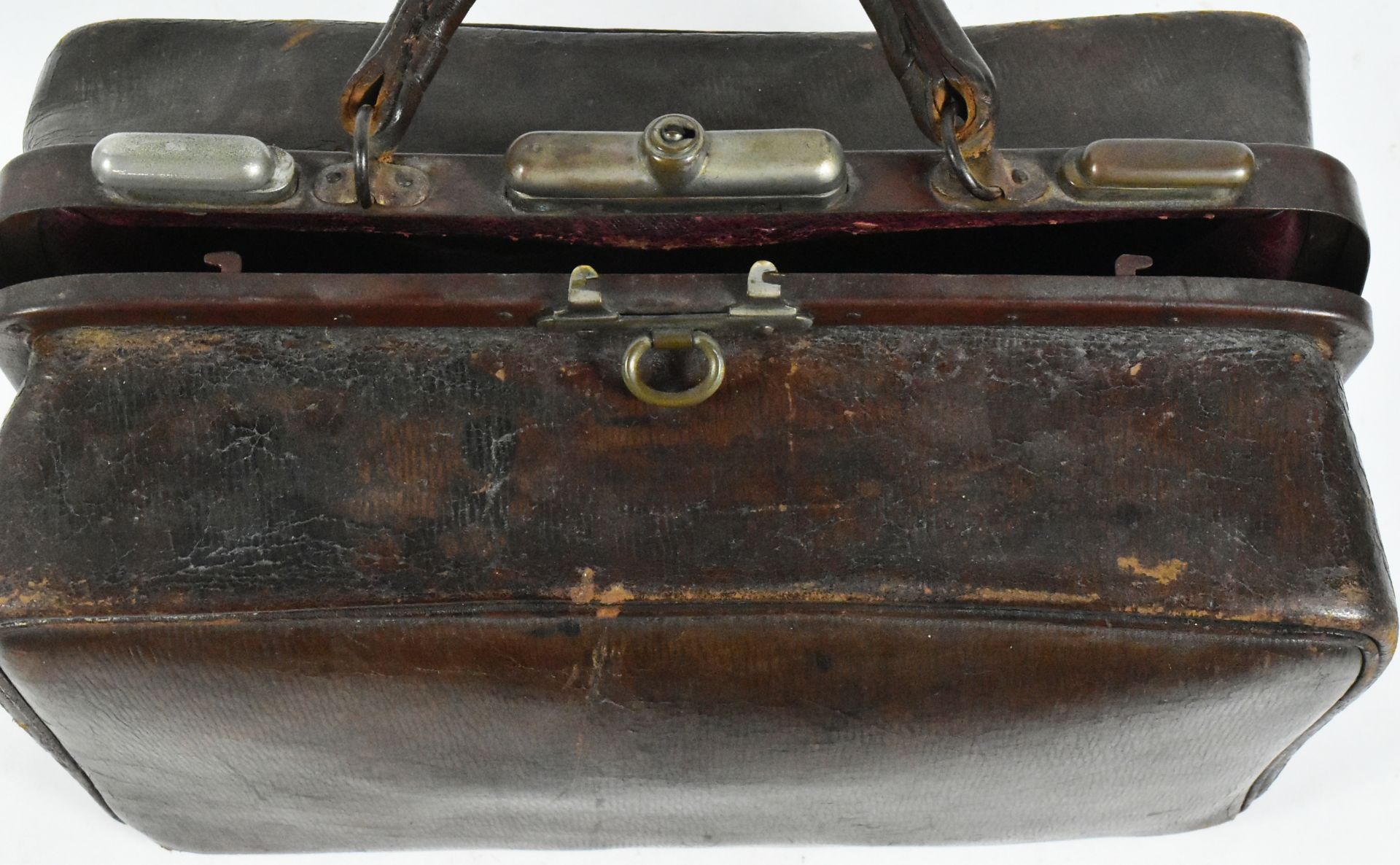 VINTAGE LEATHER GLADSTONE TRAVEL BAG - Bild 4 aus 5