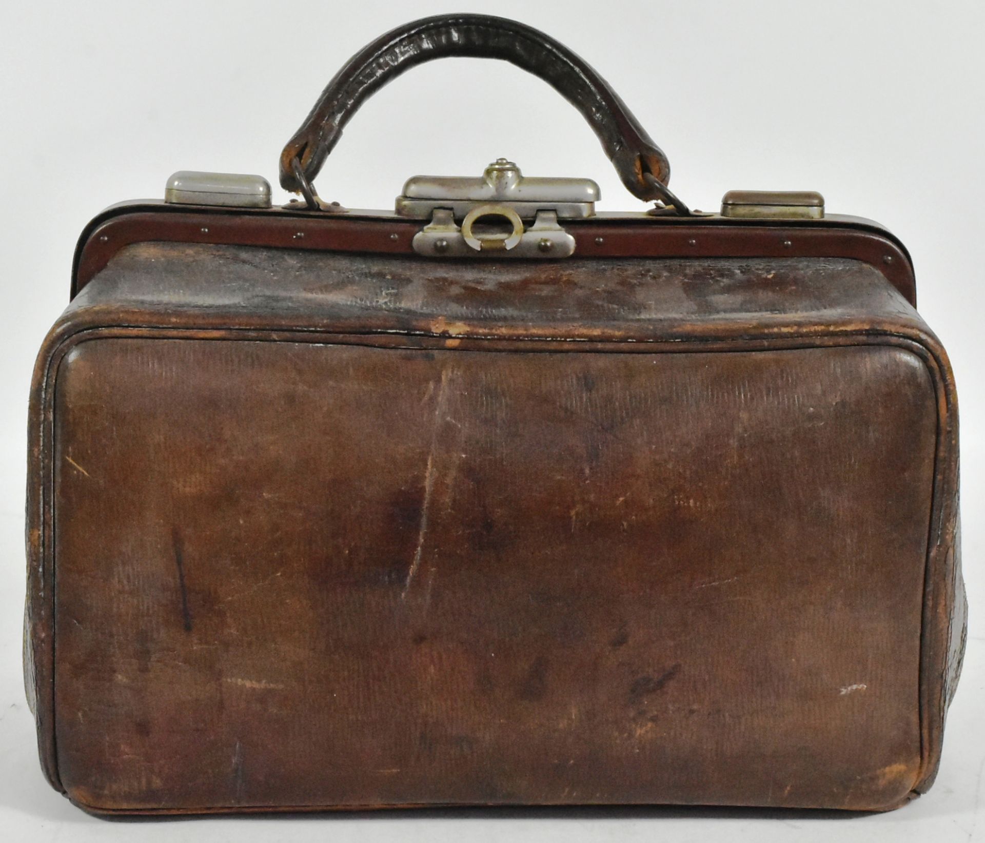 VINTAGE LEATHER GLADSTONE TRAVEL BAG - Bild 2 aus 5