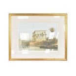 A FRAMED PRINT OF LITHOGRAPH BY DAVID ROBERTS (1848)