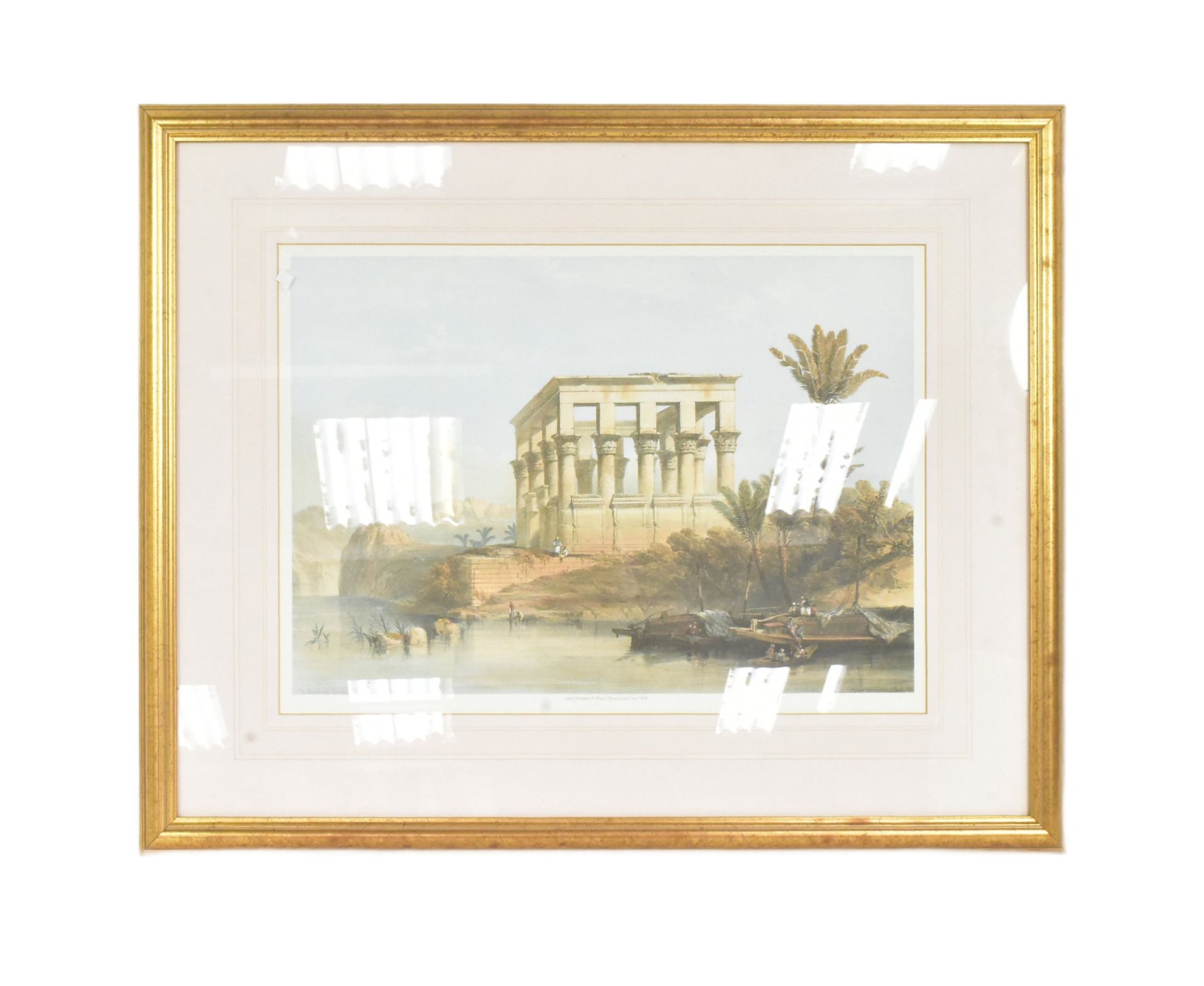 A FRAMED PRINT OF LITHOGRAPH BY DAVID ROBERTS (1848)