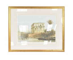 A FRAMED PRINT OF LITHOGRAPH BY DAVID ROBERTS (1848)