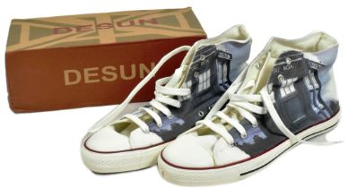 DOCTOR WHO DESUN CONVERSE STYLE HIGH TOP TRAINERS