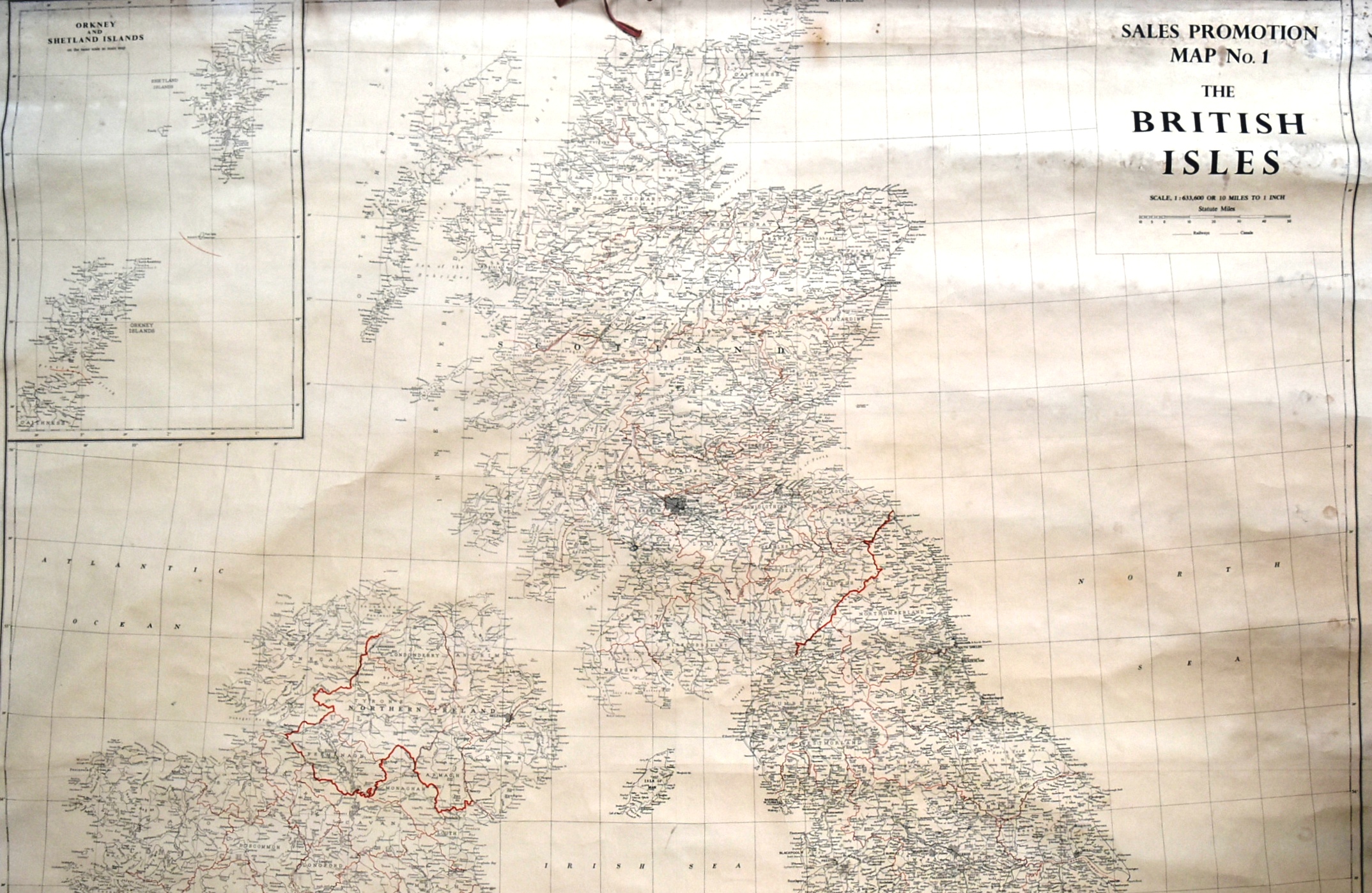 LARGE BRITISH ISLES SALE PROMOTION MAP - Image 3 of 6