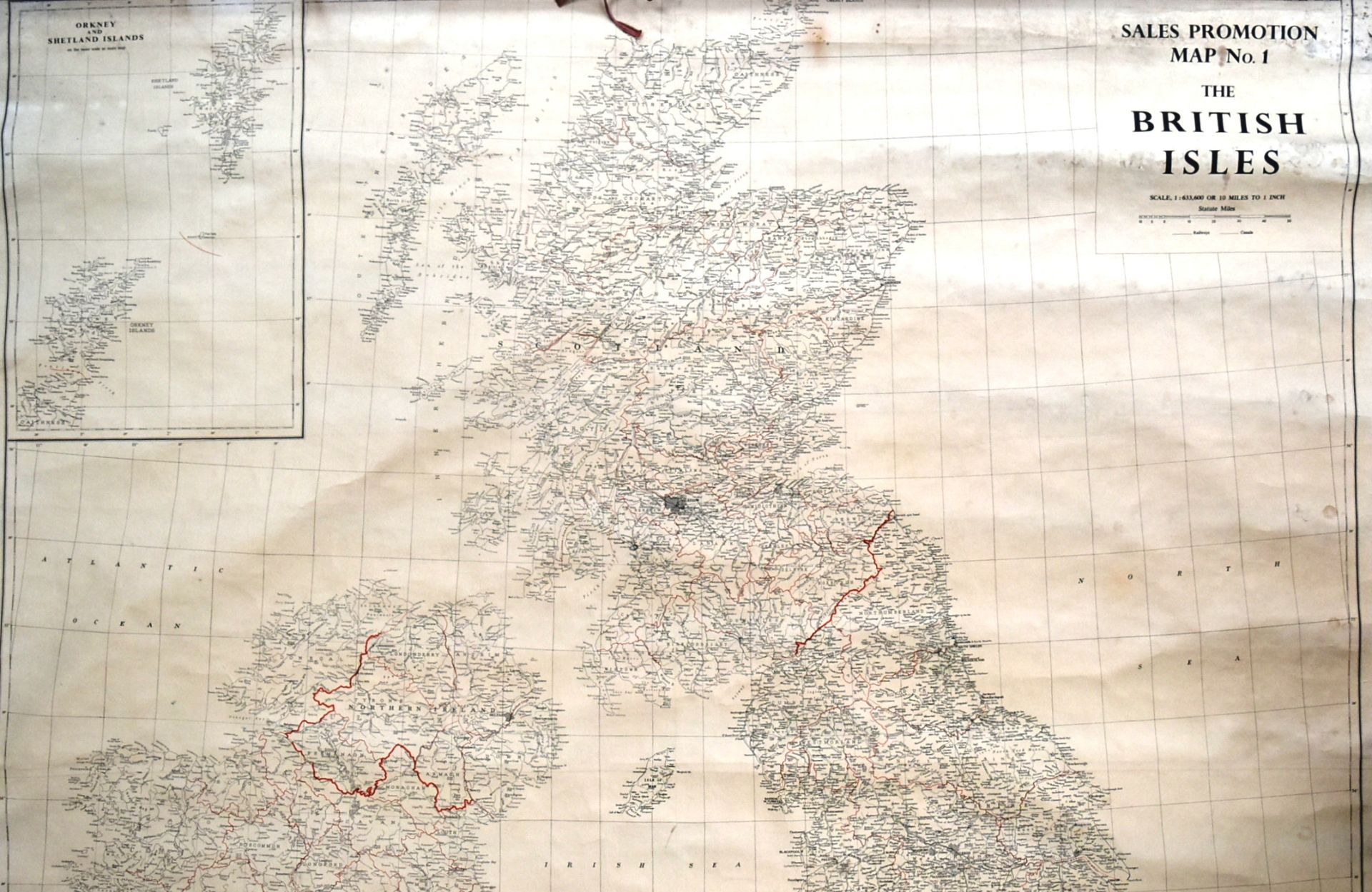 LARGE BRITISH ISLES SALE PROMOTION MAP - Image 3 of 6