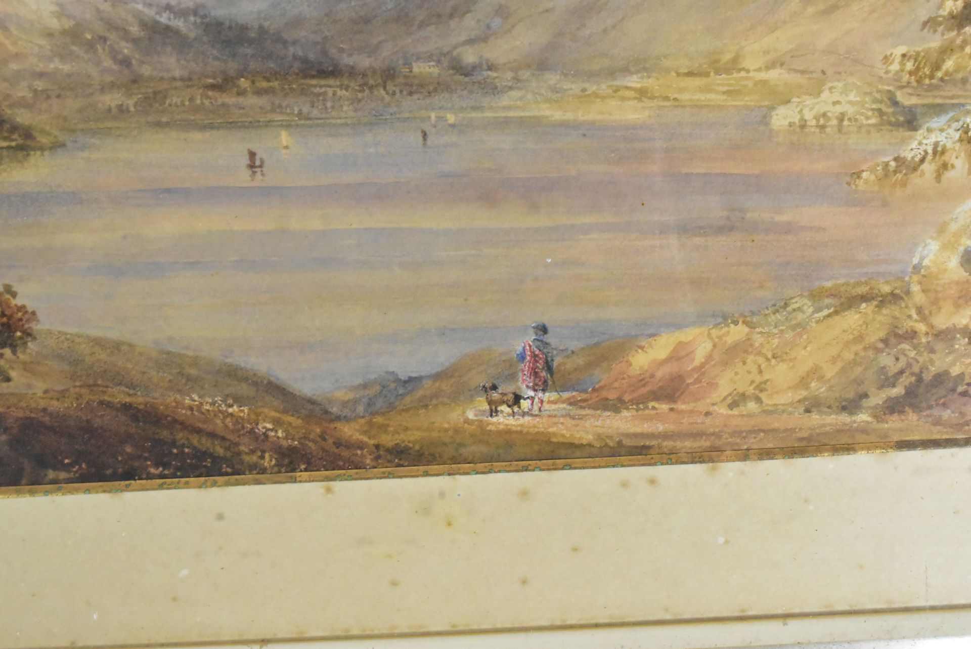 19TH CENTURY WATERCOLOUR MOUNTAIN LANDSCAPE SCENE - Bild 4 aus 6