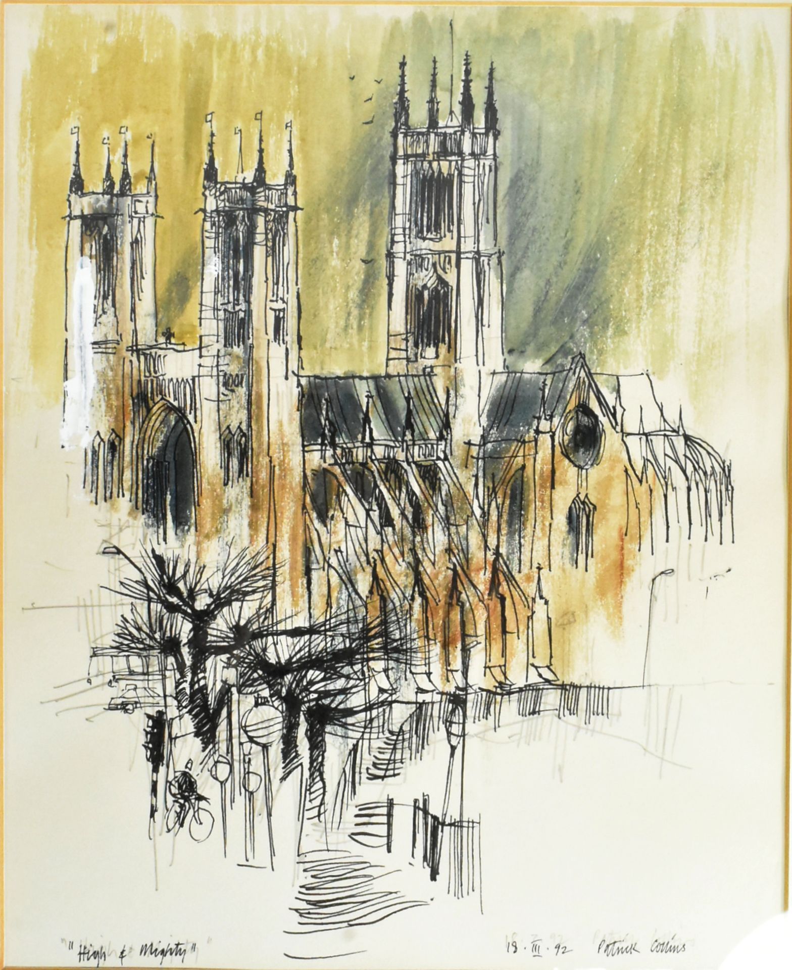 TWO PAINTINGS DEPICTING ENGLISH CHURCH LANDSCAPES - Image 2 of 5