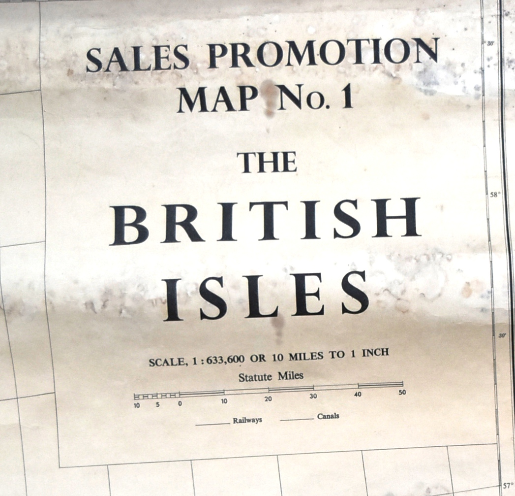 LARGE BRITISH ISLES SALE PROMOTION MAP - Image 2 of 6