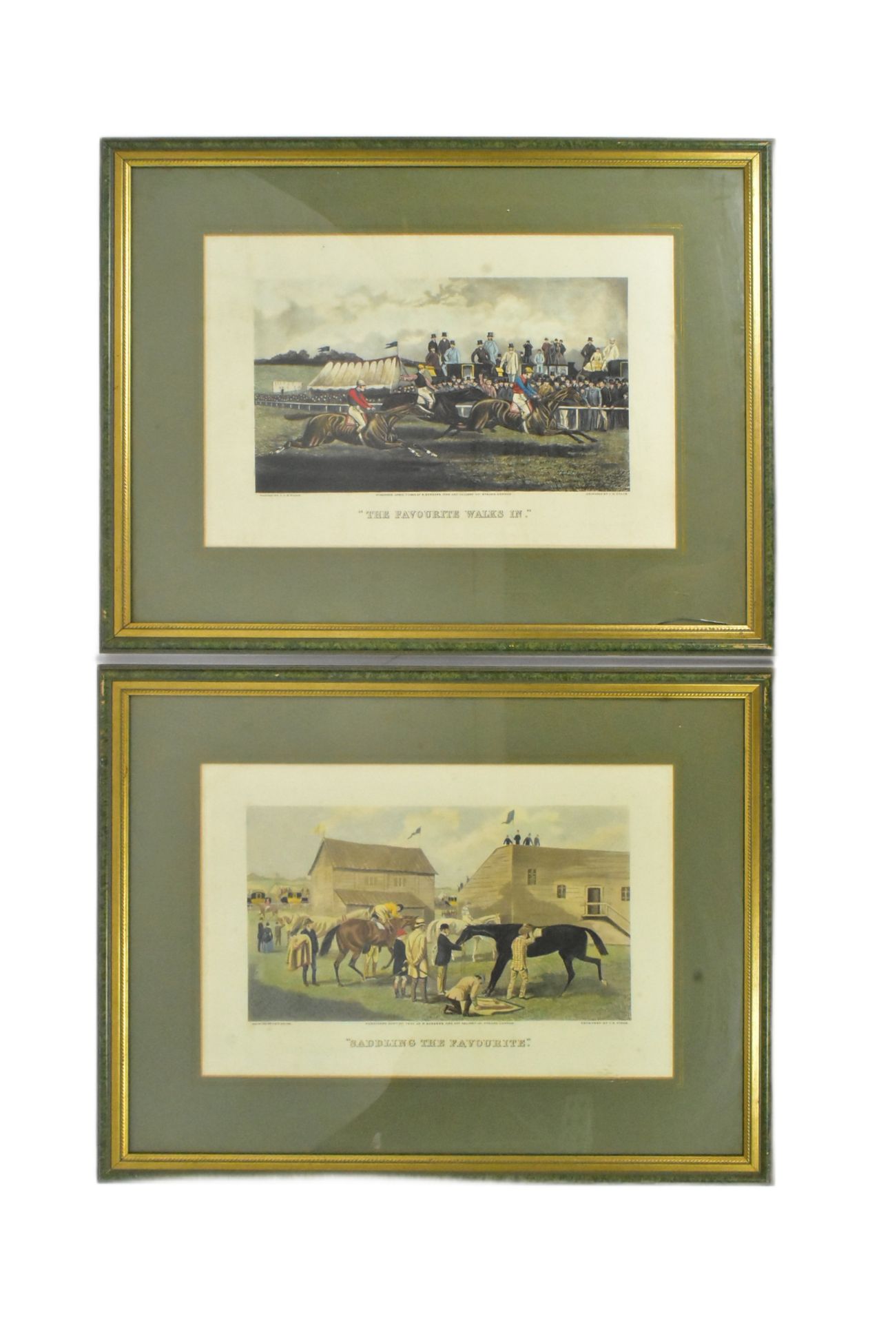 TWO 19TH CENTURY VINTAGE ENGRAVINGS OF HORSE RACING INTEREST