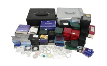 COLLECTION OF COIN COLLECTING STORAGE BOXES & DRAWS