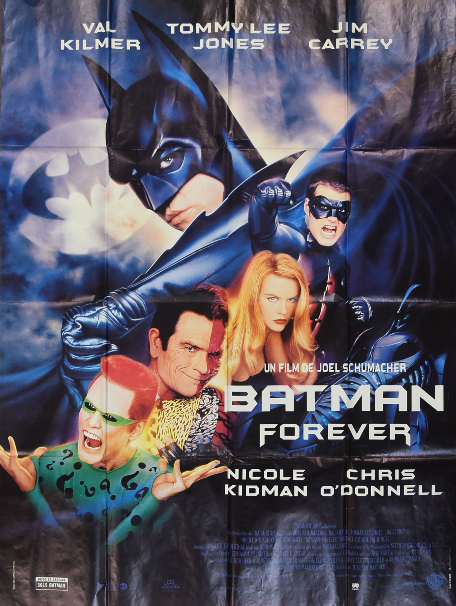 VINTAGE BATMAN FOREVER FILM LOBBY POSTER