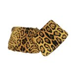 TWO VINTAGE LEOPARD SKIN CLUTCH PURSES