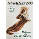 LES BALLETS 1933 - BRIGHTON MUSEUM & ART GALLERY POSTER