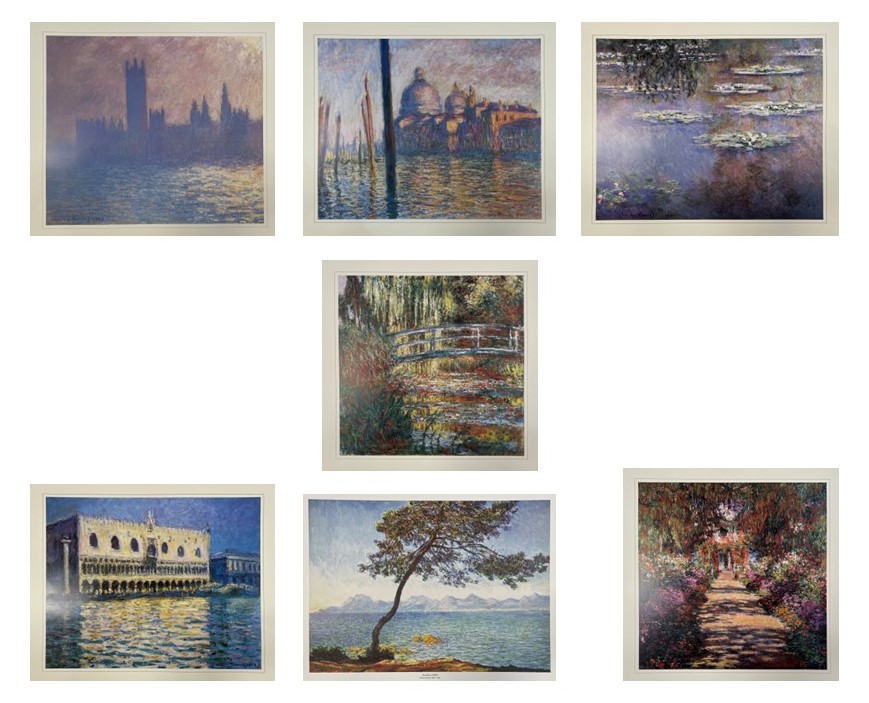 AFTER CLAUDE MONET - SELECTION OF MUSEUM POSTERS (7)