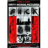 GILBERT & GEORGE - SIGNED DIRTY WORDS 2002 EXHIBITION POSTER