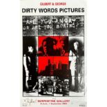 GILBERT & GEORGE - SIGNED DIRTY WORDS 2002 EXHIBITION POSTER