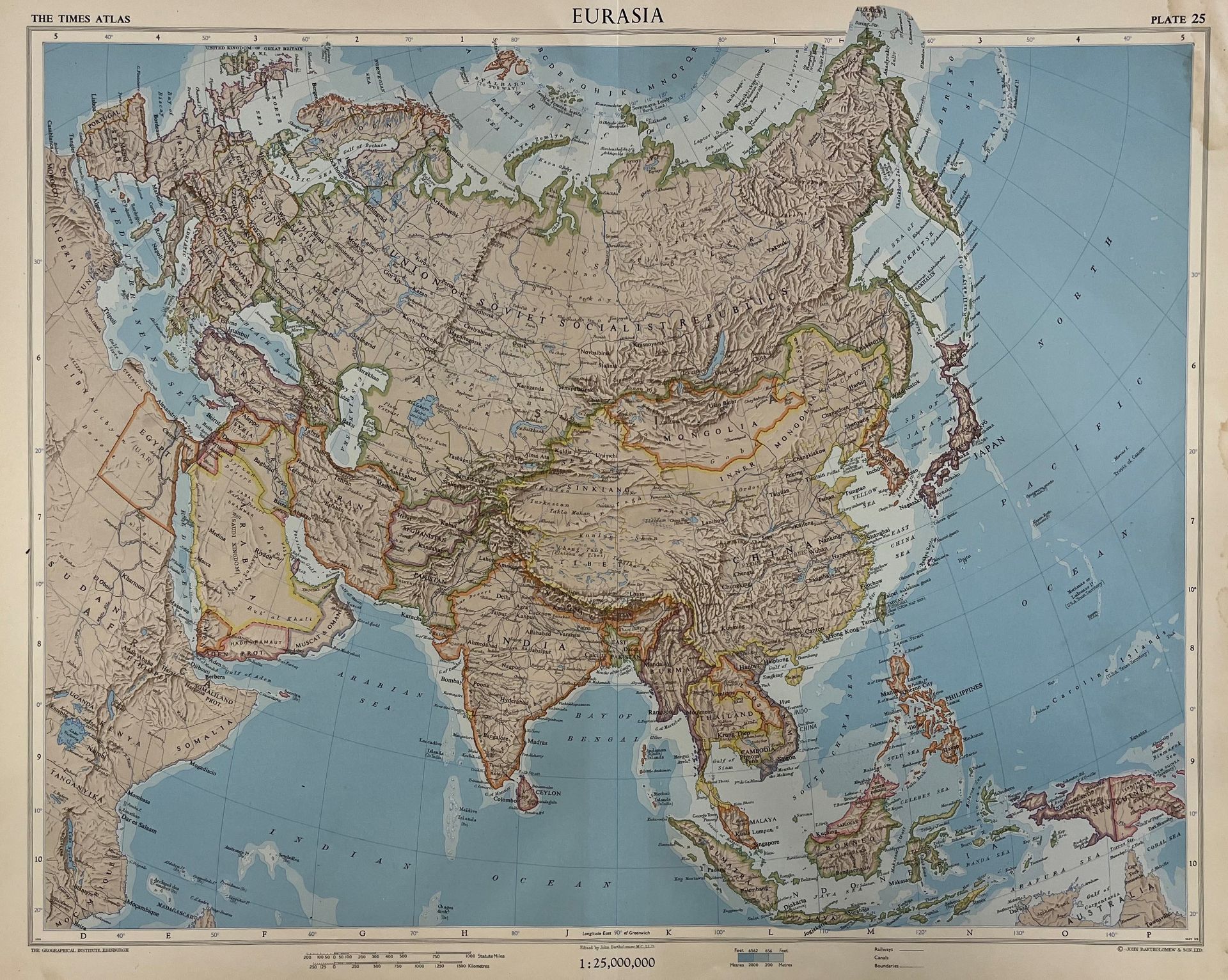 SEVEN CONIC PROJECTION MAPS T/W BRITISH EMPIRE MAPS - Bild 3 aus 27