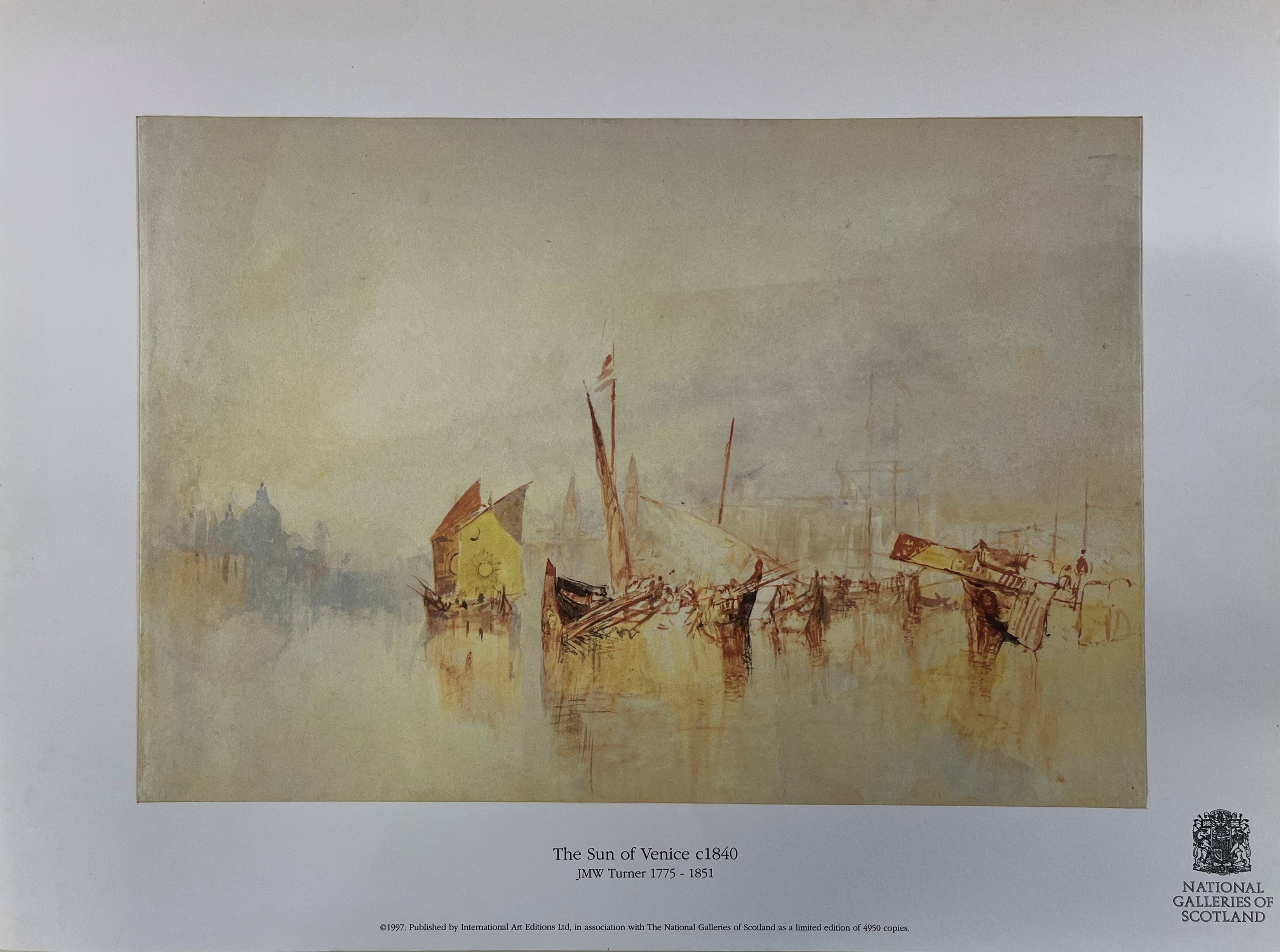 SIX VINTAGE 20TH CENTURY GALLERY POSTERS AFTER JMW TURNER - Image 12 of 19