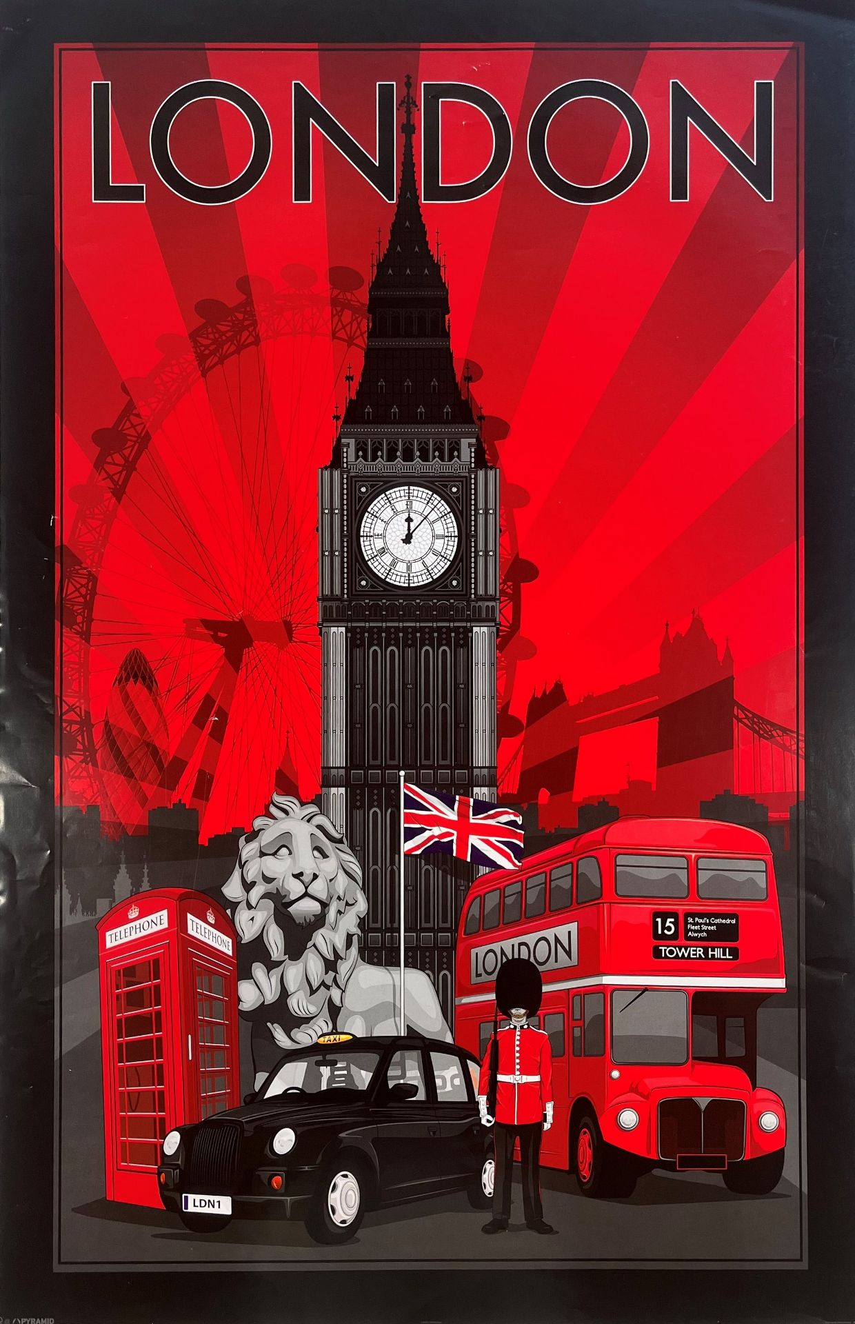 THREE MILLENNIUM POSTERS - LONDON